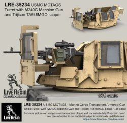 画像2: Live Resin[LRE35234]1/35  ハンヴィー装甲銃塔海兵隊仕様(6)+M240G機銃セット