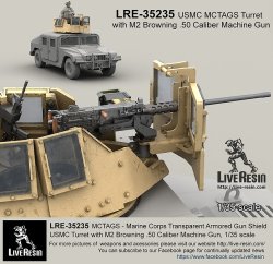 画像2: Live Resin[LRE35235]1/35  ハンヴィー装甲銃塔海兵隊仕様(7)+M2機銃セット