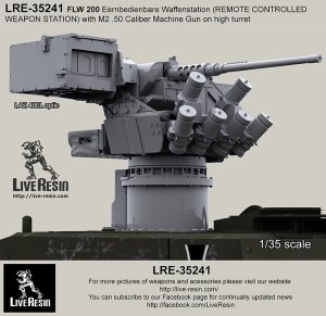 画像1: Live Resin[LRE35241]1/35  FLW200遠隔操作銃塔(2).50機銃+高姿勢砲塔 (1)
