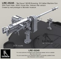 Live Resin[LRE35245]1/35  M2 .50口径機銃&車載銃架 朝鮮戦争-冷戦期(1)