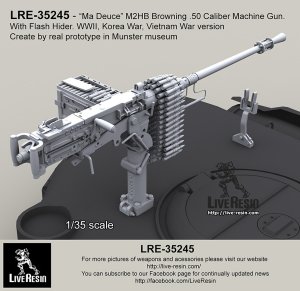画像1: Live Resin[LRE35245]1/35  M2 .50口径機銃&車載銃架 朝鮮戦争-冷戦期(1) (1)
