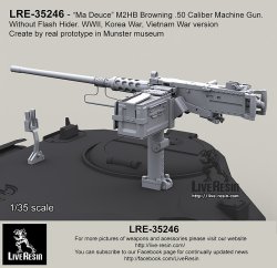 画像2: Live Resin[LRE35246]1/35  M2 .50口径機銃&車載銃架 朝鮮戦争-冷戦期(2)