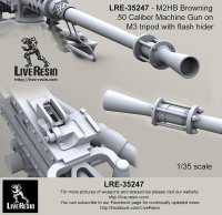 Live Resin[LRE35247]1/35  M2 .50口径機銃&三脚架 WWII-冷戦期(1)