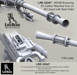 画像1: Live Resin[LRE35247]1/35  M2 .50口径機銃&三脚架 WWII-冷戦期(1)