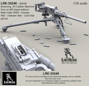 画像1: Live Resin[LRE35248]1/35  M2 .50口径機銃&三脚架 WWII-冷戦期(2) (1)