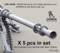 Live Resin[LRE35249]1/35  M2 .50口径機銃銃身 フラッシュハイダー付き(5個)