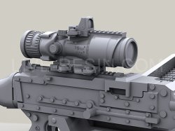画像5: Live Resin[LRE35251]1/35  M240機銃&車載銃架(フィギュアLRM35007にお薦め)