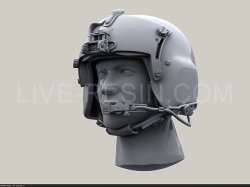 画像4: Live Resin[LRE35252]1/35  ヘリパイロットヘッド HGU/56Pヘルメット着用(1)(2種計6個)
