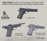Live Resin[LRE35257]1/35  M1911A1コルトガバメント 1926年以降製造モデル(3種計6丁)