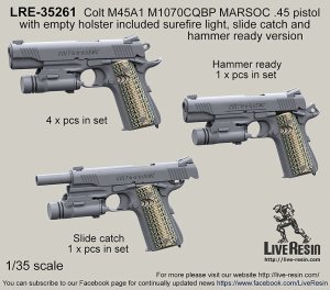 画像1: Live Resin[LRE35261]1/35  コルトM45A1CQBピストル(2)(3種計6丁) (1)