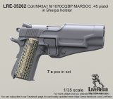 Live Resin[LRE35262]1/35  コルトM45A1CQBピストル&ホルスター(7丁)