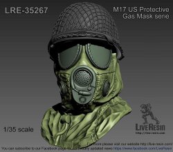 画像2: Live Resin[LRE35267]1/35  M17ガスマスク着用ヘッド(4)(6個)