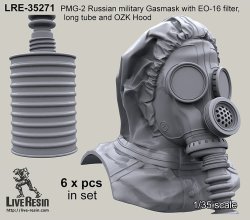 画像1: Live Resin[LRE35271]1/35  PMG-2ガスマスク着用ヘッド(3)(6個)