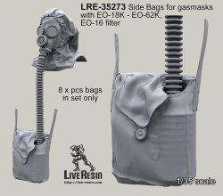 画像1: Live Resin[LRE35273]1/35  PMG-2ガスマスク用サイドポーチ(8個)