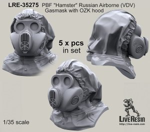 画像1: Live Resin[LRE35275]1/35  ロシア空挺隊”ハムスター”ガスマスク着用ヘッド(2)(5個) (1)