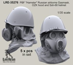 画像1: Live Resin[LRE35276]1/35  ロシア空挺隊”ハムスター”ガスマスク着用ヘッド(3)(5個)