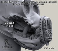 Live Resin[LRE35277]1/35  ロシア空挺隊”ハムスター”ガスマスク着用ヘッド(4)(5個)