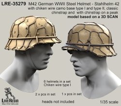 画像2: Live Resin[LRE35279]1/35  WWII独 M42ヘルメット(2)(6個)