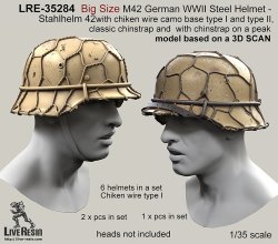 画像1: Live Resin[LRE35284]1/35  WWII独 M42ヘルメット(大)(2)(6個)