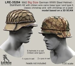画像2: Live Resin[LRE35284]1/35  WWII独 M42ヘルメット(大)(2)(6個)