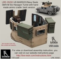 Live Resin[LRE35293]1/35  米特殊部隊用ハンヴィーGMV-M装甲銃塔(3)