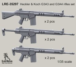 画像5: Live Resin[LRE35297]1/35  H&K G3A3&G3A4ライフルセット(6丁)