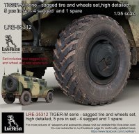 Live Resin[LRE35312]1/35  現用露 ティグルM装甲車用 自重変形タイヤ(1両分)