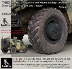 画像1: Live Resin[LRE35312]1/35  現用露 ティグルM装甲車用 自重変形タイヤ(1両分)