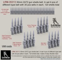 Live Resin[LRE35313]1/35  30mm2A72機関砲弾薬ベルト