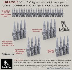 画像1: Live Resin[LRE35313]1/35  30mm2A72機関砲弾薬ベルト