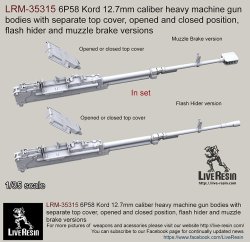 画像2: Live Resin[LRE35315]1/35  6P58 Kord 12.7mm機銃 本体(2丁)