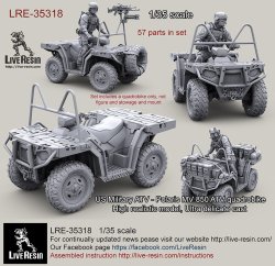 画像2: Live Resin[LRE35318]1/35 ポラリスMV850 特殊部隊用 全地形対応車(フルレジンキット)