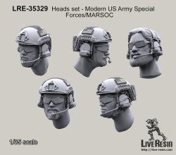 画像1: Live Resin[LRE35329]1/35　現用米兵ヘッドセット14(5個)特殊部隊