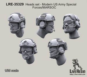 画像1: Live Resin[LRE35329]1/35　現用米兵ヘッドセット14(5個)特殊部隊 (1)