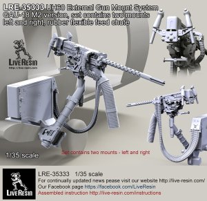 画像1: Live Resin[LRE35333]1/35　UH-60 ドアガンセット GAU-18 M2 (1)