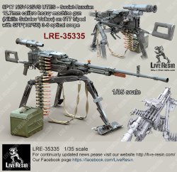 画像1: Live Resin[LRE35335]1/35 6P17 NSV-NSVS UTES - Soviet-Russian 12.7mm calibre heavy machine gun (Nikitin Sokolov Volkov) on 6T7 tripod with SPP(10P50) 3-6 scope