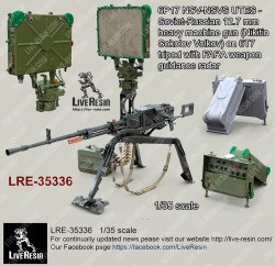 画像1: Live Resin[LRE35336]1/35 6P17 NSV-NSVS UTES - Soviet-Russian 12.7mm calibre heavy machine gun (Nikitin Sokolov Volkov) on 6T7 tripod with FARA weapon guidance radar