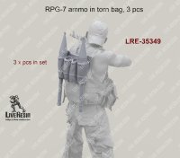 Live Resin[LRE35349]1/35 RPG-7 ammo in torn bag, 3 pcs