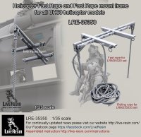 Live Resin[LRE35350]1/35 Helicopter Fast Rope and Fast Rope mount frame for all UH60 helicopter models