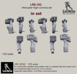 画像2: Live Resin[LRE35352]1/35 Helicopter flight controls set