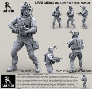 画像1: Live Resin[LRM35003]1/35  現用米陸軍歩兵(3)HK416装備 (1)