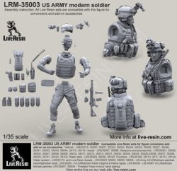 画像5: Live Resin[LRM35003]1/35  現用米陸軍歩兵(3)HK416装備