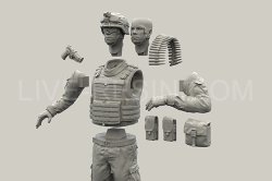 画像5: Live Resin[LRM35006]1/35  現用米海兵隊歩兵(1)MCTAGS銃塔用