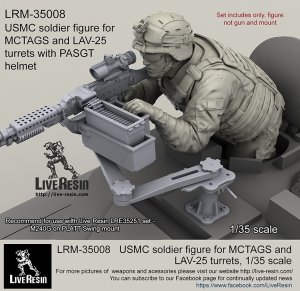 画像1: Live Resin[LRM35008]1/35  現用米海兵隊歩兵(3)MCTAGS銃塔用PASGTヘルメット (1)