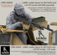 Live Resin[LRM35009]1/35  現用米海兵隊歩兵(4)MCTAGS銃塔用ガスマスク装着