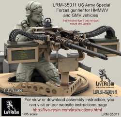 画像2: Live Resin[LRM35011]1/35  現用米特殊部隊(2).50口径機銃手(無帽)