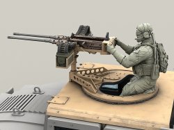 画像3: Live Resin[LRM35011]1/35  現用米特殊部隊(2).50口径機銃手(無帽)