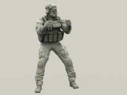 画像6: Live Resin[LRM35011]1/35  現用米特殊部隊(2).50口径機銃手(無帽)
