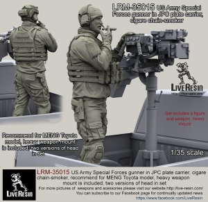 画像1: Live Resin[LRM35015]1/35  現用米特殊部隊(6)武装ピックアップ射手 (1)