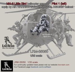 画像1: Live Resin[LRM35050]1/35 MH-6 Liitle Bird helicopter crew set - Pilot 1 equip by AIR WARRIOR SYSTEM (PSGC), HGU56/P helmet, correct to Kitty Hawk KH50004 MH-6 Little Bird